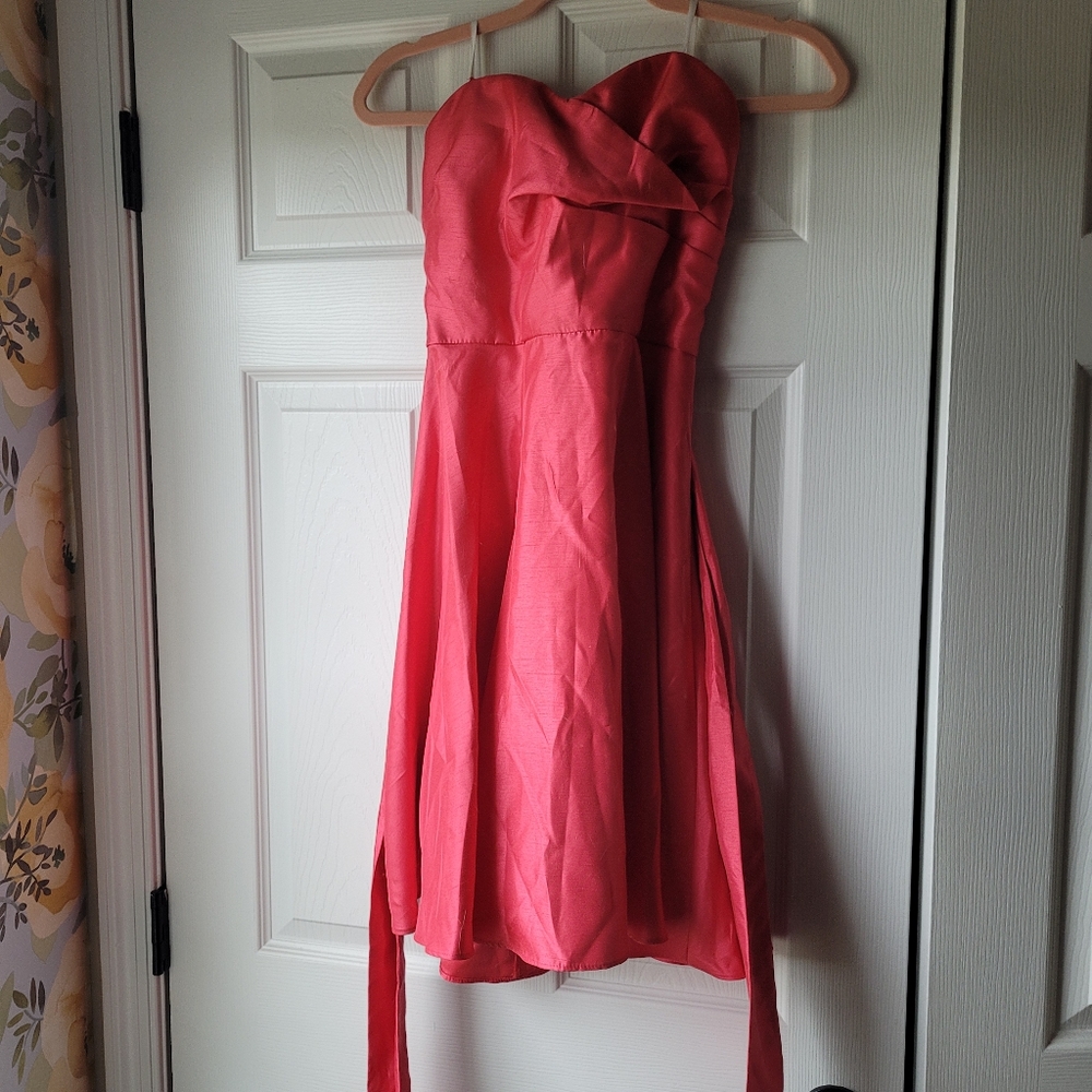 BCX Dress Strapless Poofy Prom Bridesmaid Fancy Pink Juniors Size 11